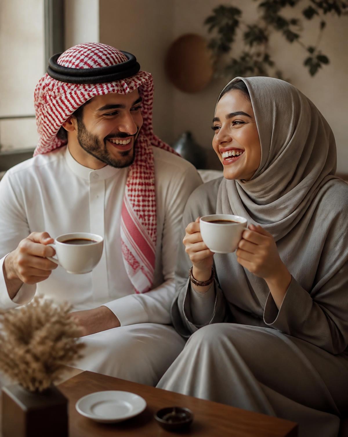 Couple enjoying premium Indian coffee